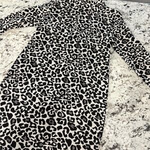 Leopard Print Long Sleeve Dress